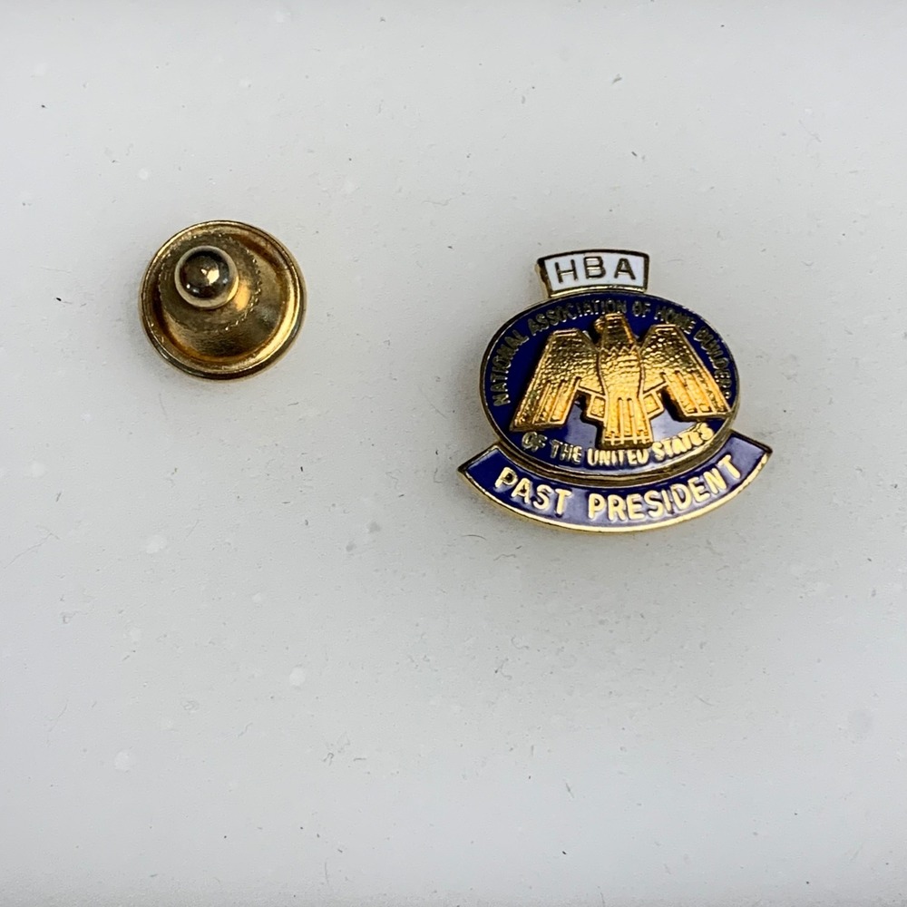 Vintage HBA National Association Home Builders Past President Lapel Pin Eagle